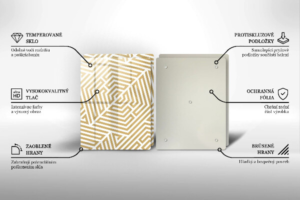 Sklo za varnú dosku Geometrické čiary