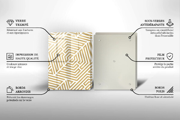 Sklo za varnú dosku Geometrické čiary