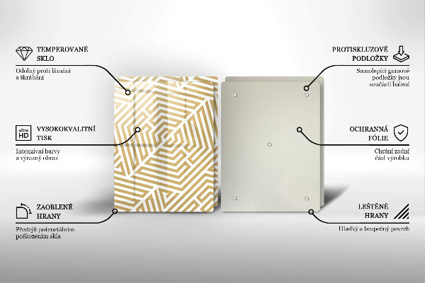 Sklo za varnú dosku Geometrické čiary