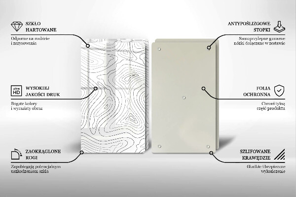 Sklo za varnú dosku Abstraktné tvary