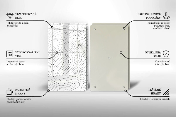 Sklo za varnú dosku Abstraktné tvary