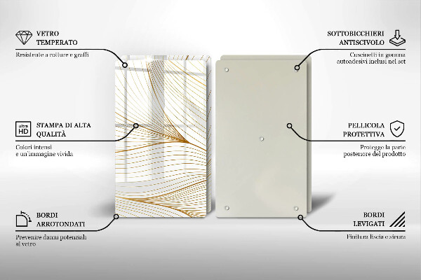 Sklo za varnú dosku Vzor moderných línií