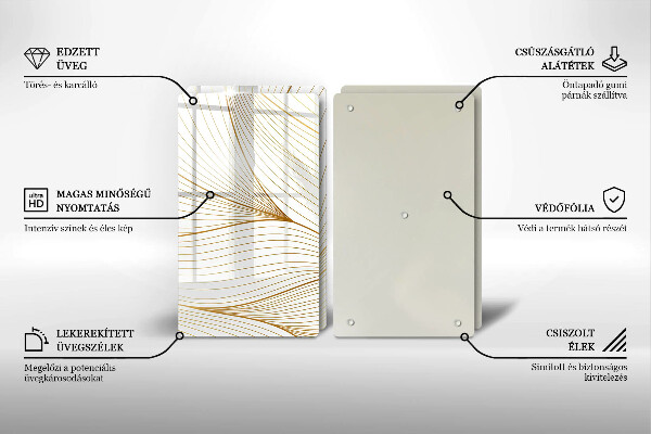 Sklo za varnú dosku Vzor moderných línií