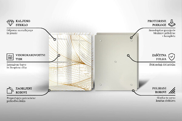 Sklo za varnú dosku Vzor moderných línií