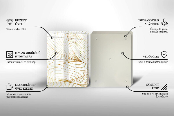 Sklo za varnú dosku Vzor moderných línií