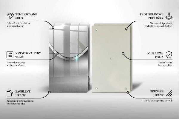 Sklo za varnú dosku Kovová abstrakcia