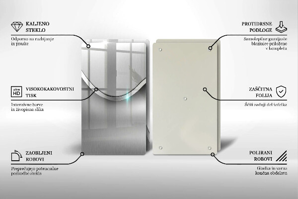 Sklo za varnú dosku Kovová abstrakcia