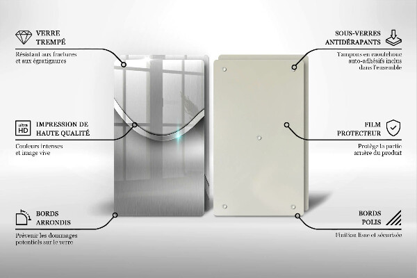 Sklo za varnú dosku Kovová abstrakcia