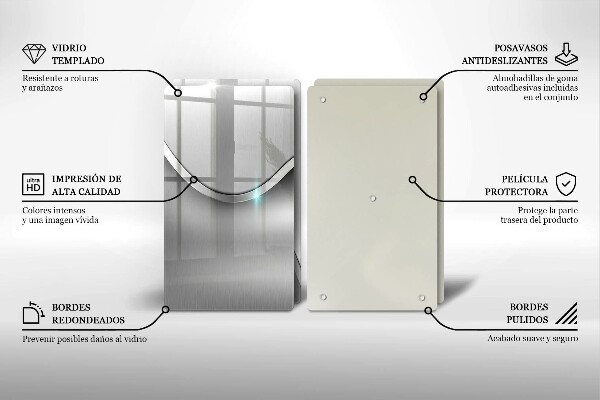 Sklo za varnú dosku Kovová abstrakcia