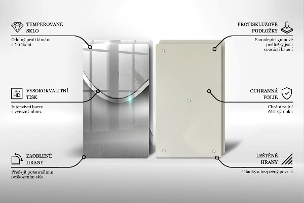 Sklo za varnú dosku Kovová abstrakcia