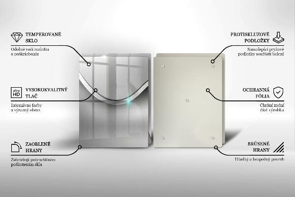 Sklo za varnú dosku Kovová abstrakcia