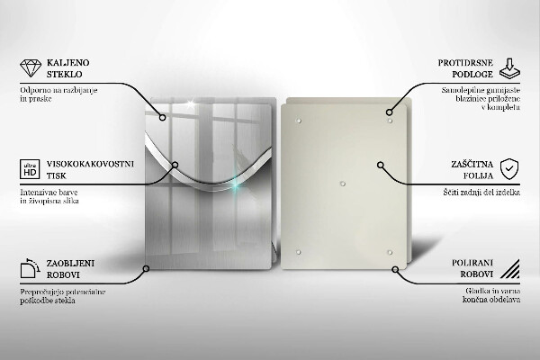 Sklo za varnú dosku Kovová abstrakcia