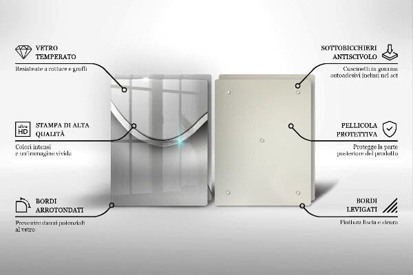Sklo za varnú dosku Kovová abstrakcia