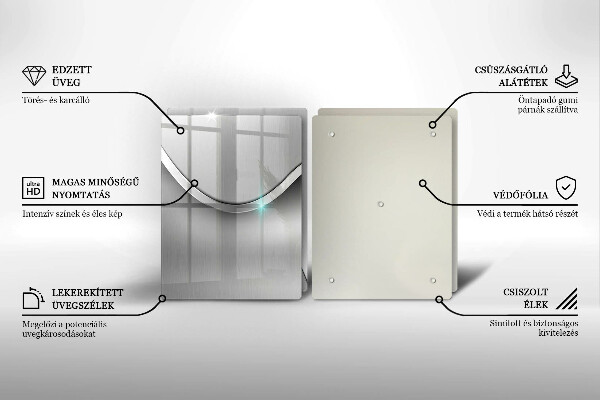 Sklo za varnú dosku Kovová abstrakcia