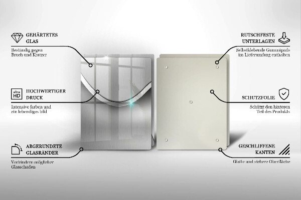 Sklo za varnú dosku Kovová abstrakcia