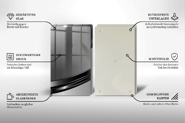 Sklo za varnú dosku Kovová abstrakcia