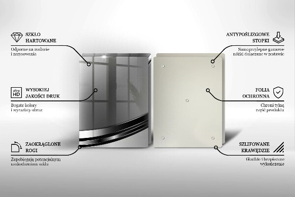 Sklo za varnú dosku Kovová abstrakcia