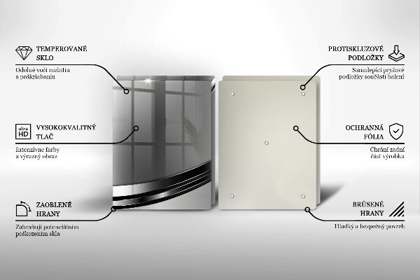 Sklo za varnú dosku Kovová abstrakcia