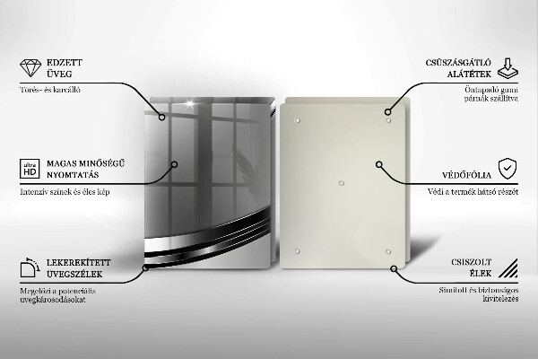 Sklo za varnú dosku Kovová abstrakcia
