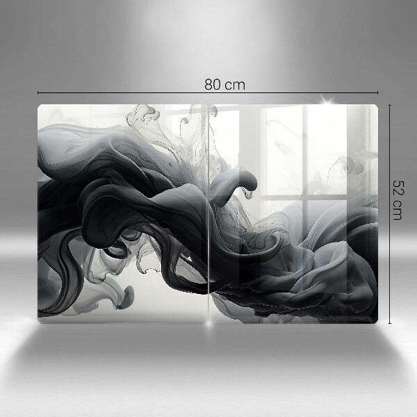 Sklo za varnú dosku Abstrakcia čierneho dymu