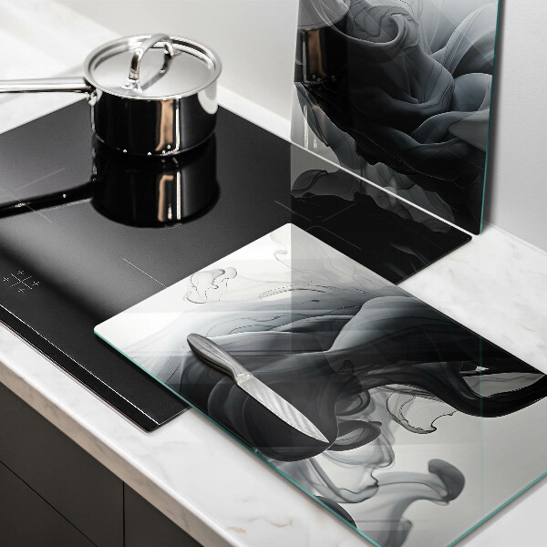 Sklo za varnú dosku Abstrakcia čierneho dymu