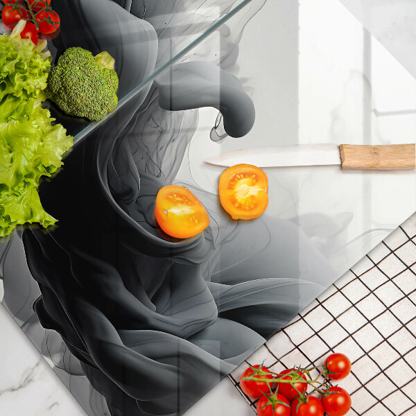 Sklo za varnú dosku Abstrakcia čierneho dymu