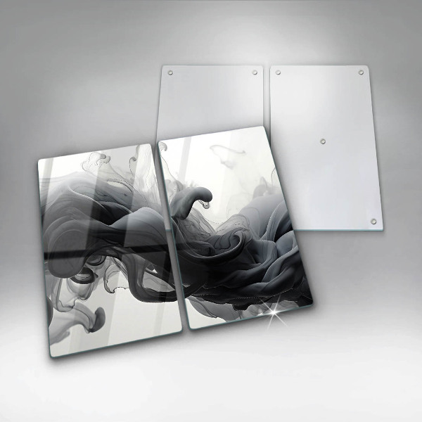 Sklo za varnú dosku Abstrakcia čierneho dymu