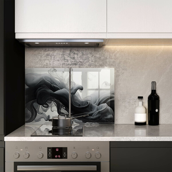 Sklo za varnú dosku Abstrakcia čierneho dymu