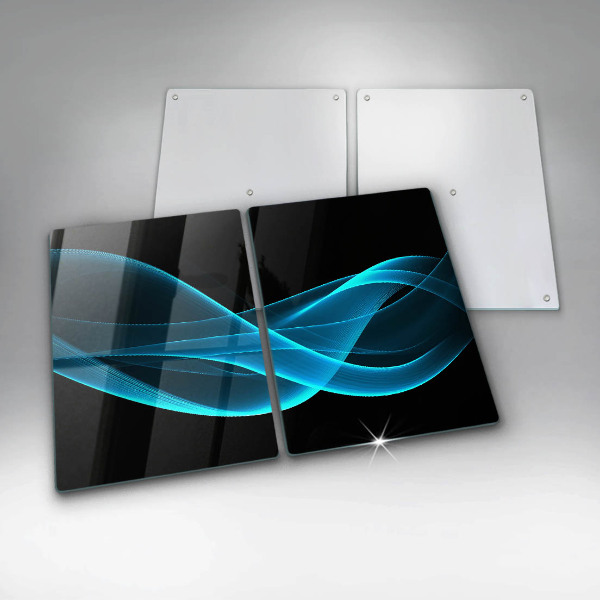 Sklo za varnú dosku Modrá abstrakcia