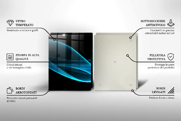 Sklo za varnú dosku Modrá abstrakcia