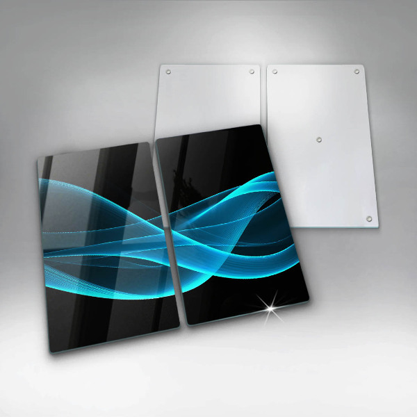 Sklo za varnú dosku Modrá abstrakcia