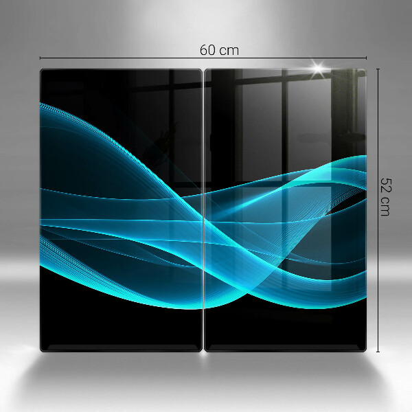 Sklo za varnú dosku Modrá abstrakcia