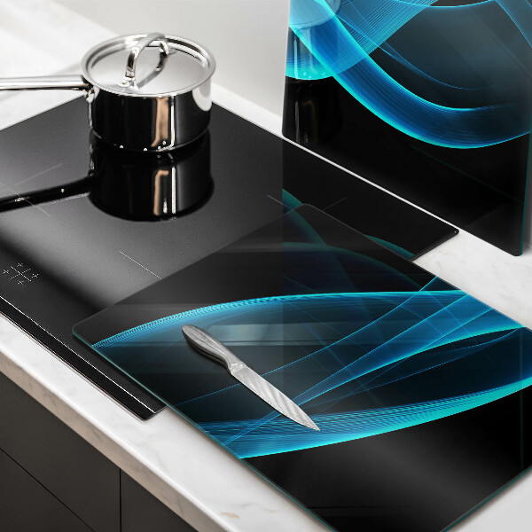 Sklo za varnú dosku Modrá abstrakcia