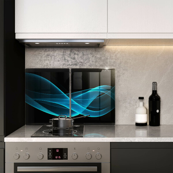 Sklo za varnú dosku Modrá abstrakcia