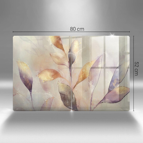 Sklo za varnú dosku Maľované boho listy