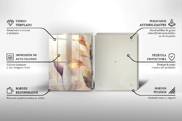 Sklo za varnú dosku Maľované boho listy