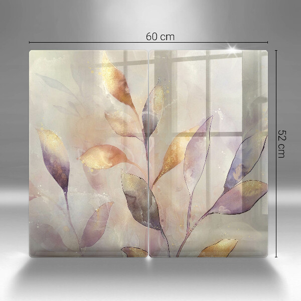 Sklo za varnú dosku Maľované boho listy