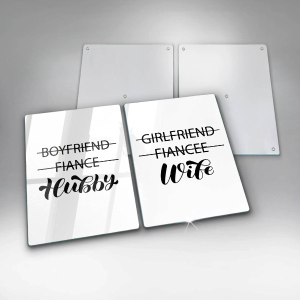 Sklo za varnú dosku Nápis veta vzor