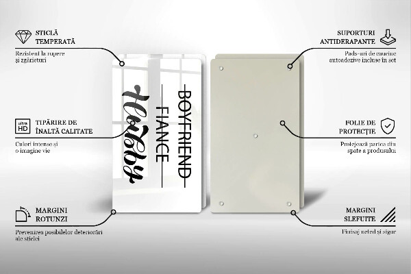 Sklo za varnú dosku Nápis veta vzor