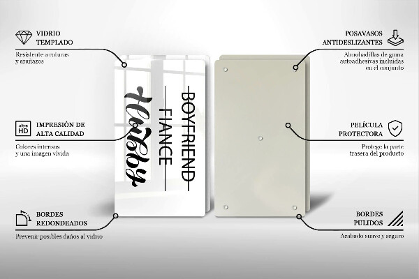 Sklo za varnú dosku Nápis veta vzor