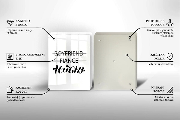 Sklo za varnú dosku Nápis veta vzor