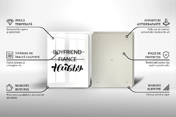 Sklo za varnú dosku Nápis veta vzor