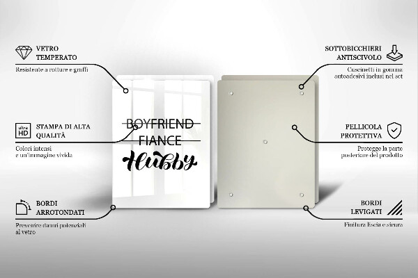 Sklo za varnú dosku Nápis veta vzor