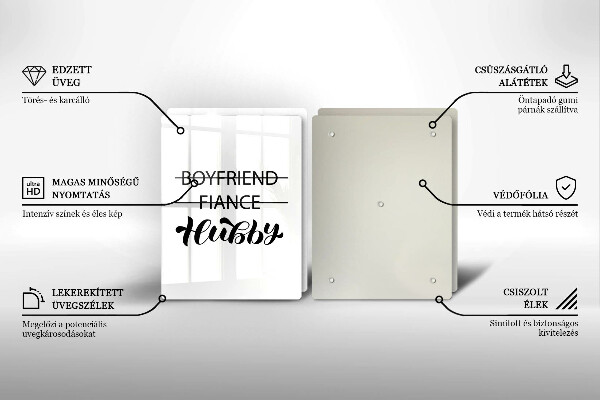 Sklo za varnú dosku Nápis veta vzor