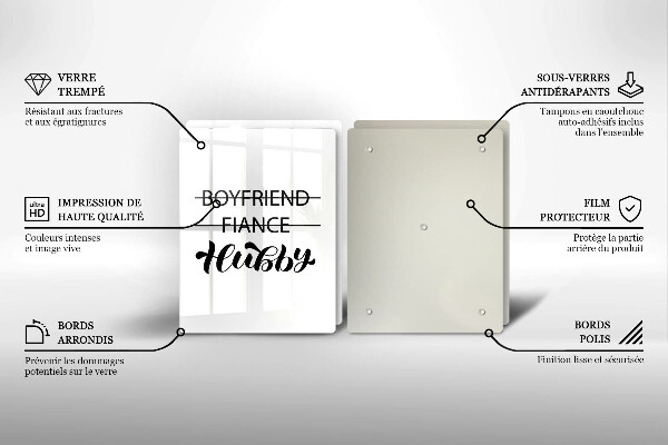 Sklo za varnú dosku Nápis veta vzor