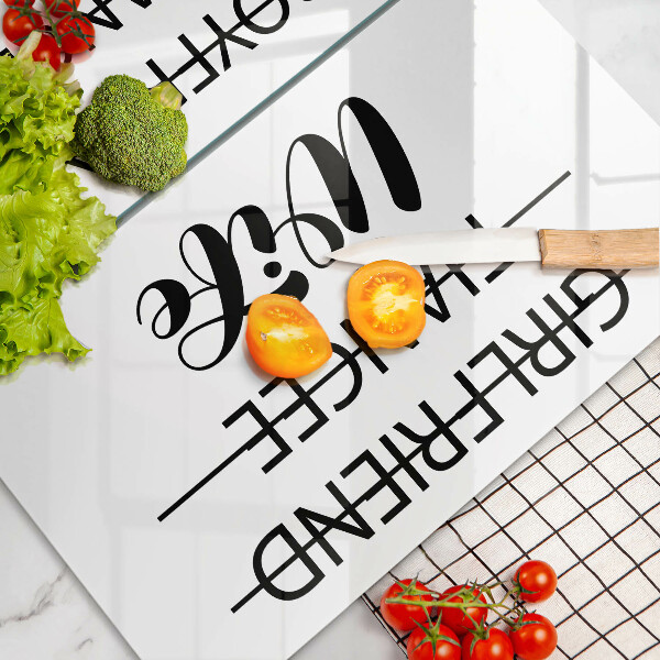 Sklo za varnú dosku Nápis veta vzor