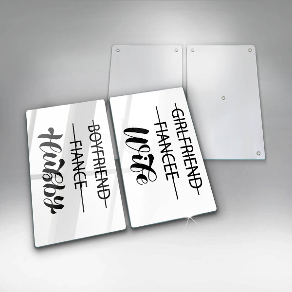 Sklo za varnú dosku Nápis veta vzor