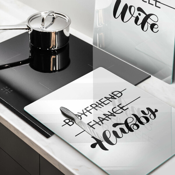 Sklo za varnú dosku Nápis veta vzor