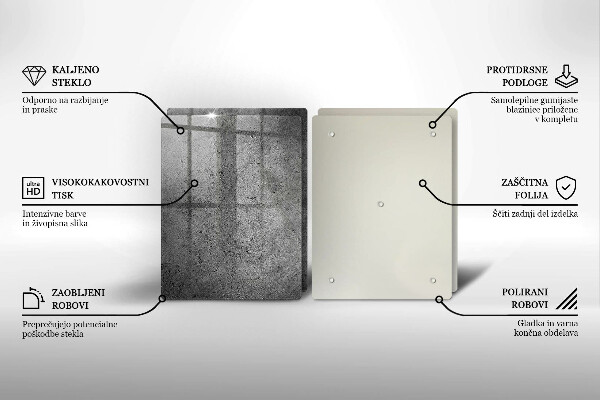 Sklo za varnú dosku Textúra betónového kameňa
