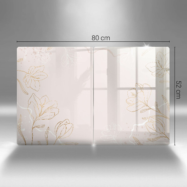 Sklo za varnú dosku Obrysy kvetov